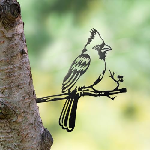 Metal Bird Christmas Cardinal Garden Decor (Cardinal 28x28)