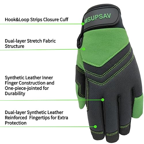 Utility Work Gloves Women (1 Pair Per Pack-green Work Gloves / Small)