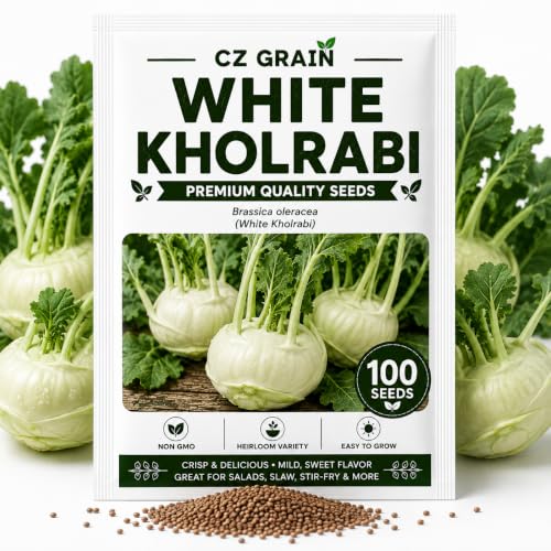 White Kohlrabi Seeds for Planting (White Kholrabi)