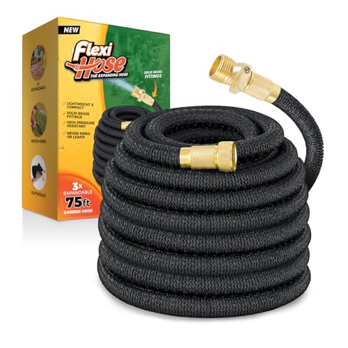 Lightweight Expandable Garden Hose (Black / 75 ft)