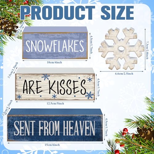 4 Pcs Christmas Snowflake Table Decor (Snowflakes)