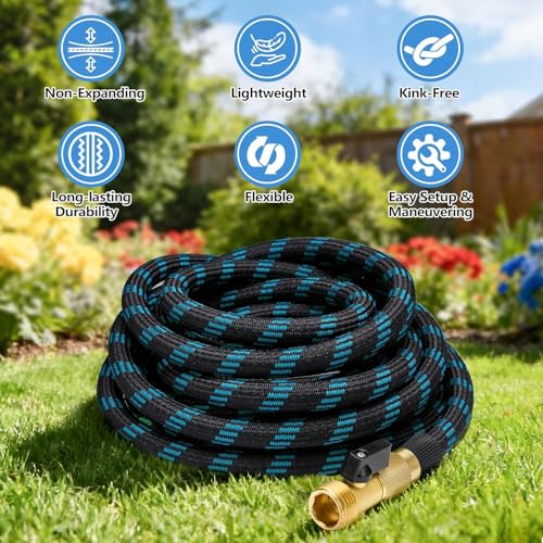 50 FT Non Expandable Garden Hose (Blackblue / 50ft)
