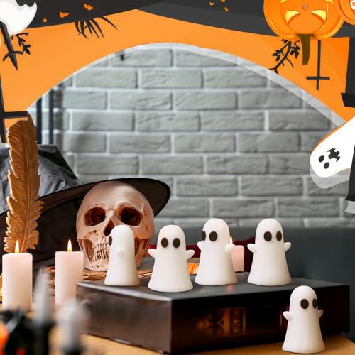 50 Pcs Mini Halloween Ghost Figurines (Halloween Ghost)
