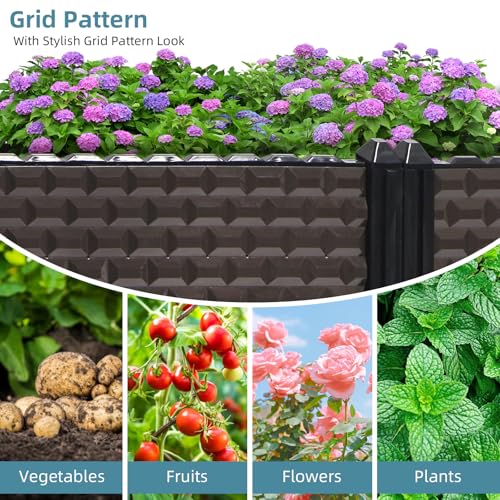 Large Planters for Outdoor Plants 14" Tall Planter Box (47.2"(l) X 15.7"(w) X 14.2"(h))