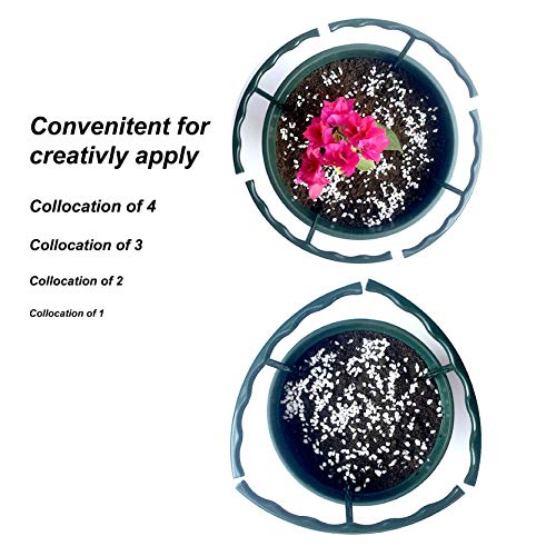 14Pcs Plant Support Stake Half Round Plant Support Ring Garden Flower Support for Tomato (6.3" x 10.3" / (16 x 26.2)cm & 14 Pcs)