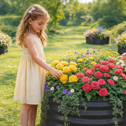 Galvanized Raised Garden Bed 2Pcs (2×2×1ft（2-Pack） / 2-grey)