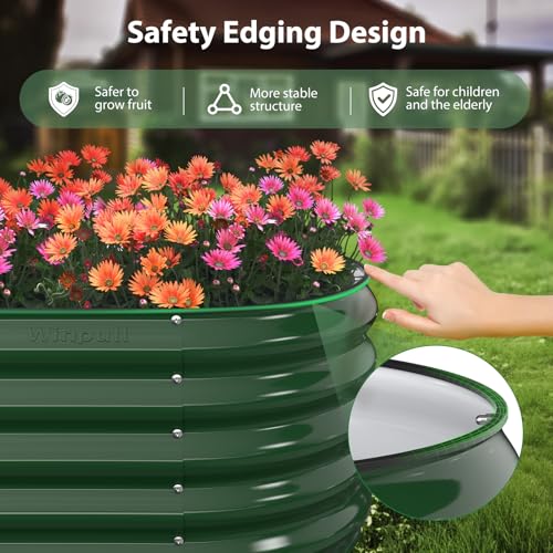 8x2x1.5 ft Galvanized Steel Raised Garden Bed (Moss Green / 8×2×1.5 ft)