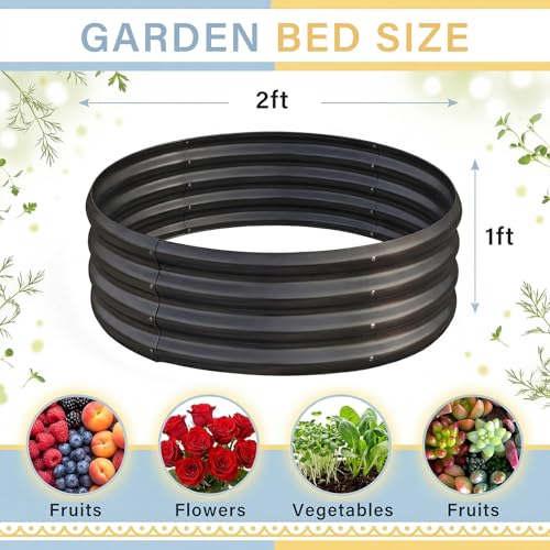 Galvanized Raised Garden Bed 2Pcs (2×2×1ft（2-Pack） / 2-grey)