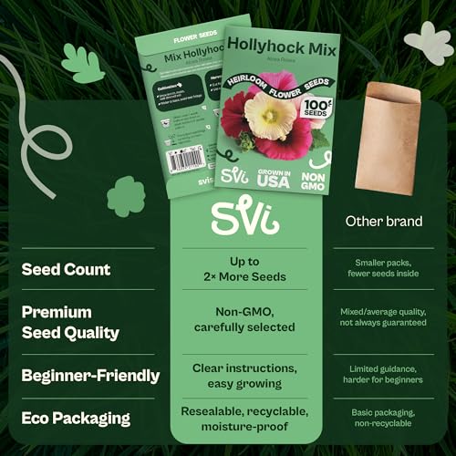 100 Mix Hollyhock Seeds