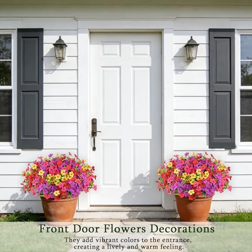 16PCS UV Resistant Artificial Flowers for Outdoors (Mix 4 Colors / 16PCS)