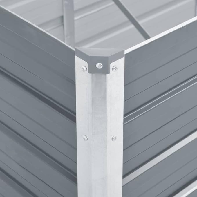 Garden Raised Bed,Garden Bed,Rectangular Planter,Raised Garden Beds Outdoor,Herb Garden Planter Outdoor,for Backyard,Patio,Balcony,Deck,Galvanized Steel 63"x15.7"x31.3" Gray