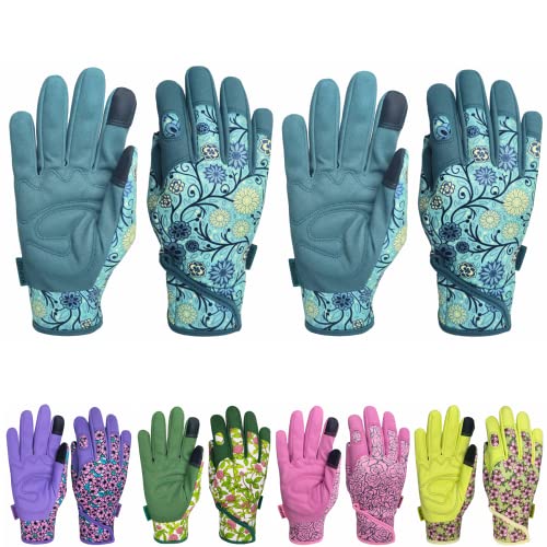 2 Pairs Indoor Gardening Gloves (2 Pairs Per Pack-lake Blue / Large)