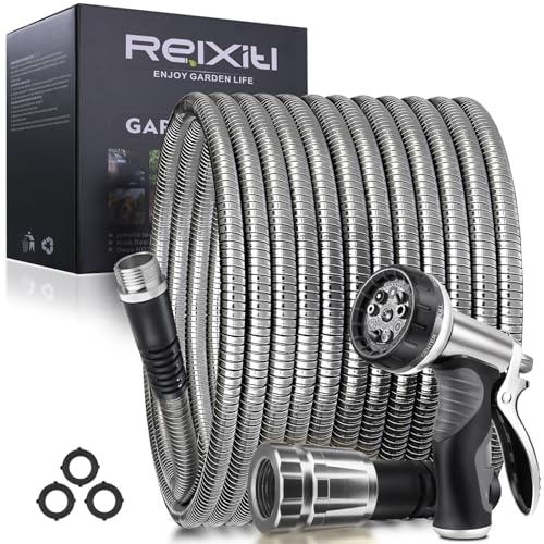 25FT Metal Garden Hose (Gray / 25FT)