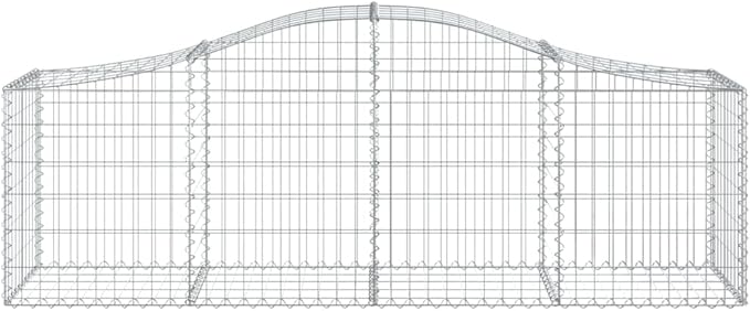 Gabion Basket, Silver Galvanized Iron, Large 78.7x78.7x31.5 Inch, Durable Metal Steel Rectangular Planter for Outdoor Plants, Garden Bed, Landscaping