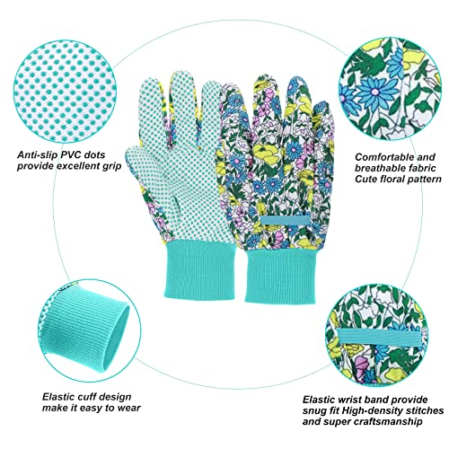 Gardening Gloves for Women (Medium/4 Colors)
