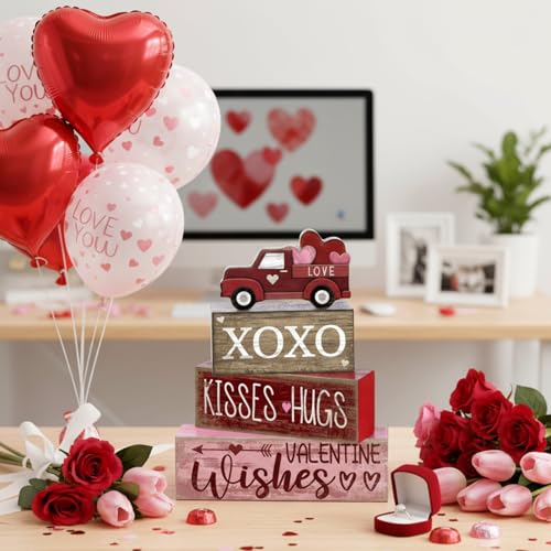 4 Pcs Valentine Signs (Valentine Truck)