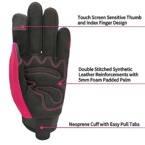 Work Gloves Women (1 Pair Per Pack-pink Work Gloves / Small)