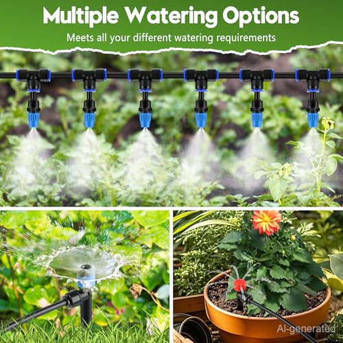 240FT Drip Irrigation System Kit (40FT Main tube+200FT 1/4'' tube)