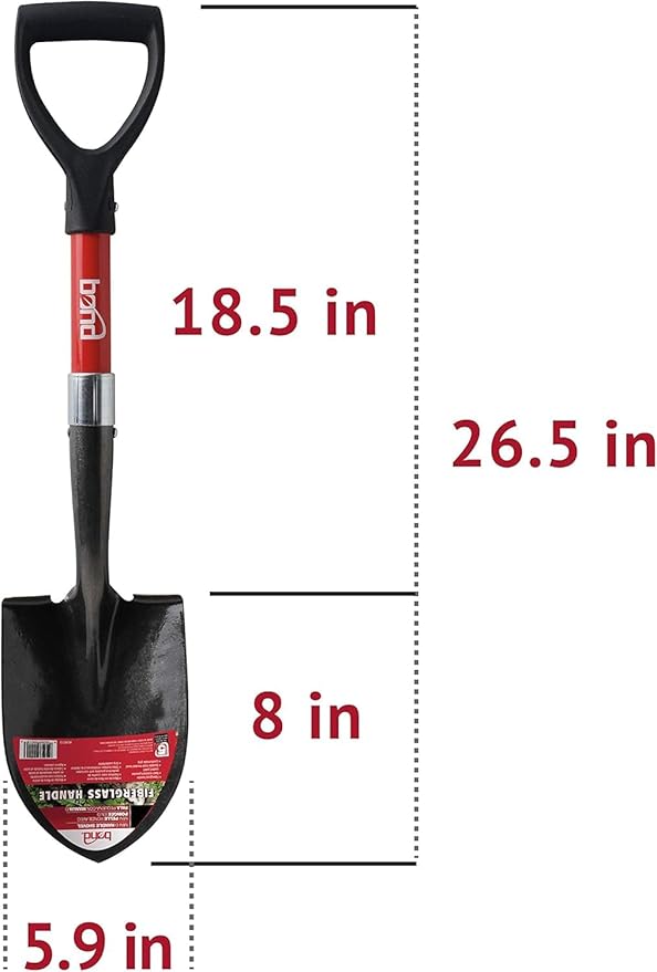 Bond LH015 Mini D Handle Shovel with My Garden Pool PH Soil Test Strips 20 ct, and My Garden Pool Superior Gardening Claw Gloves and Garden-IQ, Smart Gardening AI Assistant!