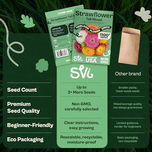 1100 Mix Tall Strawflower Seeds