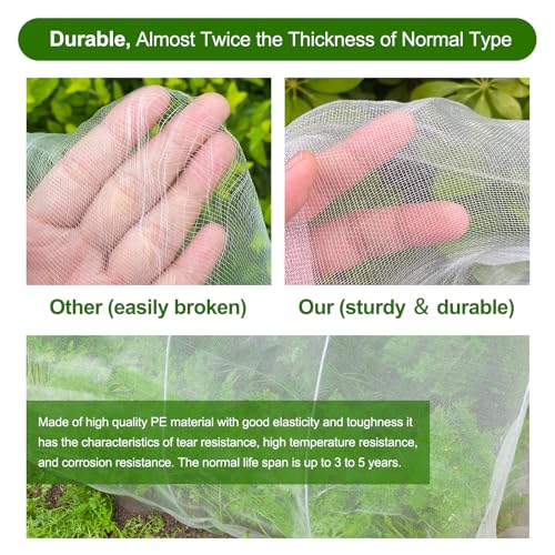4 x 50 ft Garden Netting Row Cover (4ft x 50ft)
