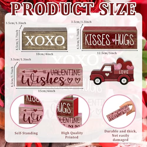 4 Pcs Valentine Signs (Valentine Truck)