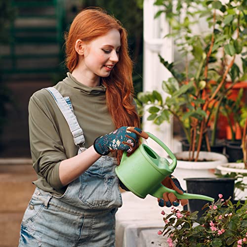 Gardening Gloves for Women (Brown+green)