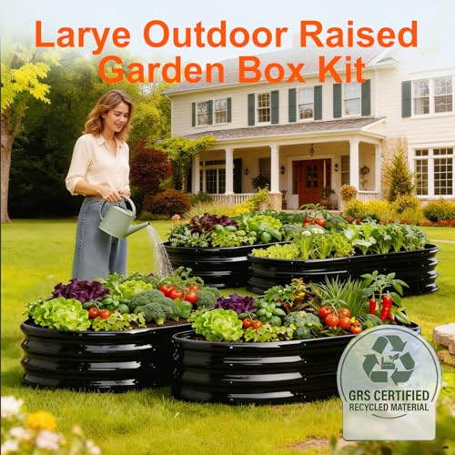 Raised Garden Bed Outdoor (Black)