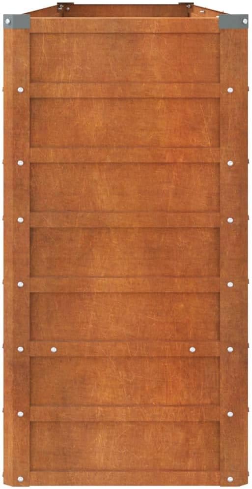 vidaXL Raised Garden Bed - Corten Steel Planter, 126"x15.7"x30.3", Weather Resistant Rusty Brown for Patio and Balcony