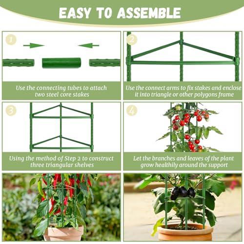 4 Pack Tomato Cage for Garden (Green 4 Pack / 48 Inches)