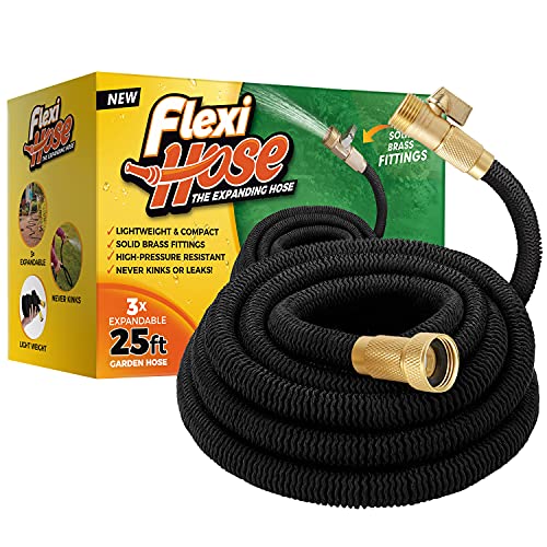 Lightweight Expandable Garden Hose (Black / 25 ft)