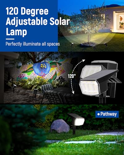 Solar Spot Lights Outdoor Waterproof (Natural Light / 1 Pack)