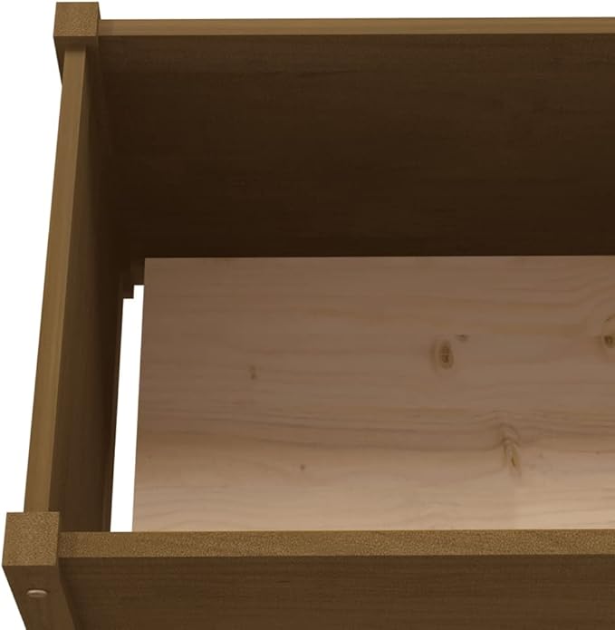 Garden Planter,Raised Flower Beds,Gardening Planters,Multifunctional Raised Bed,Plant Privacy Fence,Greenhouse Planter,for Gardens,Patios,Balconies,Honey Brown 59.1"x19.7"x27.6" Solid Wood Pine