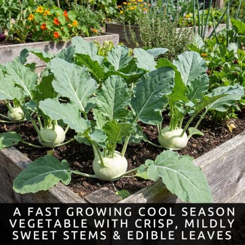 White Kohlrabi Seeds for Planting (White Kholrabi)