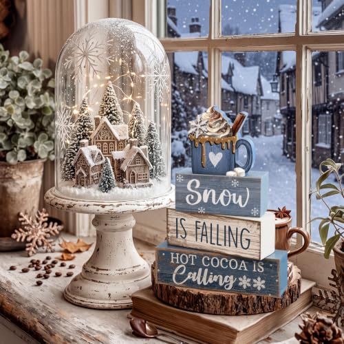 4 Pcs Christmas Table Decor (Snow is Falling)