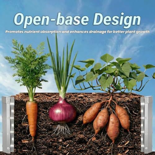 2Packs 4x2x1 FT Galvanized Raised Garden Beds Outdoor (Galvanized / 4×2×1 ft (2Packs))