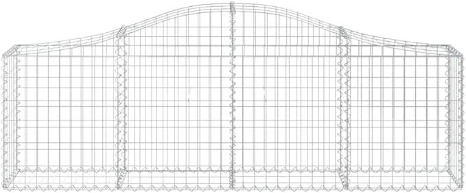 Arched Gabion Baskets,Greenhouse Planter,Decorative Patio Planters,Patio Raised Beds,Vegetable Planters,Herb Planters,for Deep-rooted vegetables,Flowers,2 pcs 78.7"x11.8"x23.6"/31.5" Galvanized Iron
