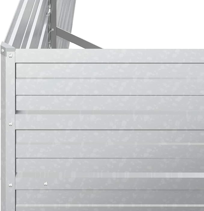 Garden Raised Bed, Silver Galvanized Steel Planter for Outdoor Plants, 63x31.5x30.3 inch Rectangular Elevated Garden Bed, Durable Metal for Vegetables, Herbs, Flowers