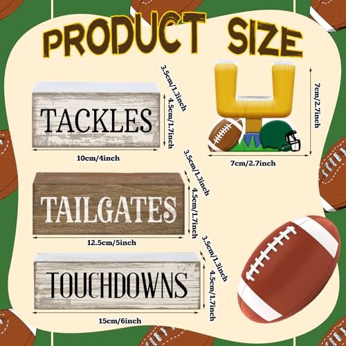 4 Pcs Fall Football Table Decor (Football)