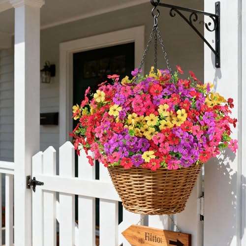 16PCS UV Resistant Artificial Flowers for Outdoors (Mix 4 Colors / 16PCS)