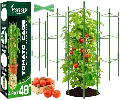 4 Pack Tomato Cage for Garden (Green 4 Pack / 48 Inches)