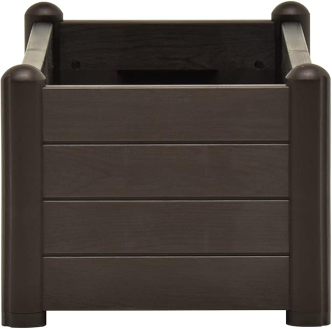 Garden Raised Bed PP Mocha 39.4"x16.9"x13.8" Large Outdoor Planters Pots for Plants Garden Pots for Raised Garden Beds for Porch Plants Outdoor Gardening