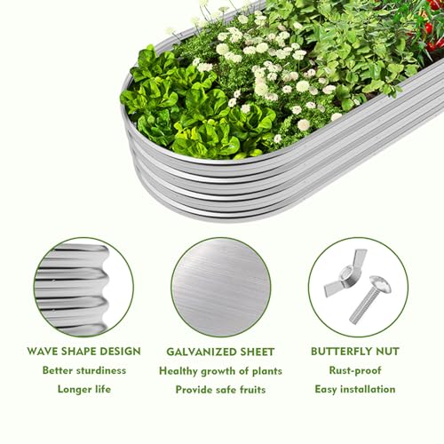 2 Pack Metal Raised Garden Bed (4×2FT)