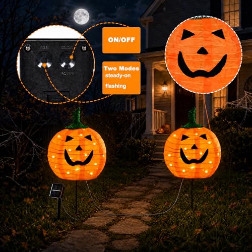Solar Halloween Pumpkin Lights (Orange)