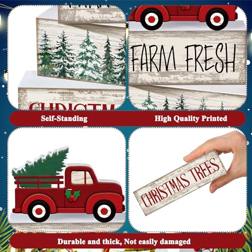 4 Pcs Christmas Table Decor (Red Truck)