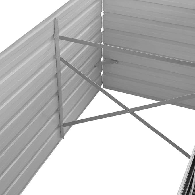 Garden Bed Elevated Box Box Gardening BoxGarden Raised Bed Anthracite 126"x31.5"x17.7" Galvanized Steelfor Patio Balcony backyards