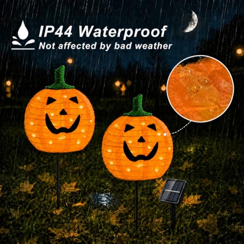 Solar Halloween Pumpkin Lights (Orange)