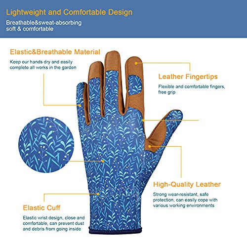 Gardening Gloves for Women (D-blue)