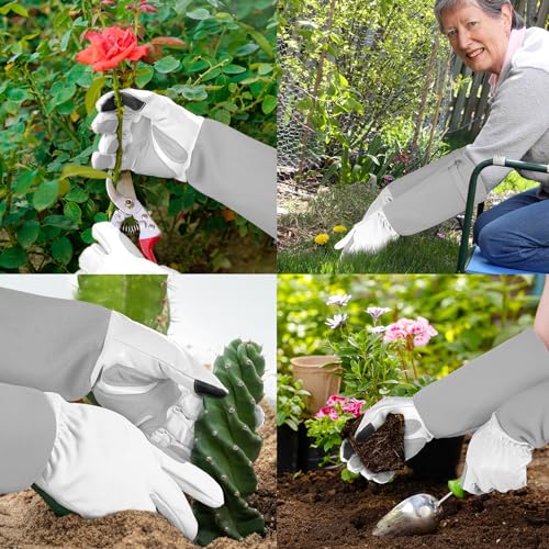 Gardening Gloves for Women Men (Grey / Small (Pack of 1))