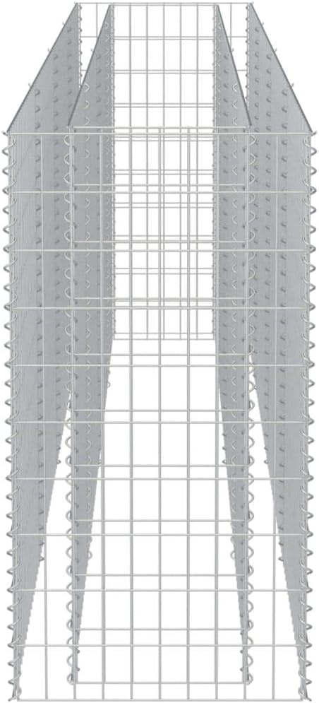 Gabion Raised Bed Galvanized Steel 141.7"x19.7"x39.4",Raised Garden Bed,Outdoor Planters for Flower Herb Garden